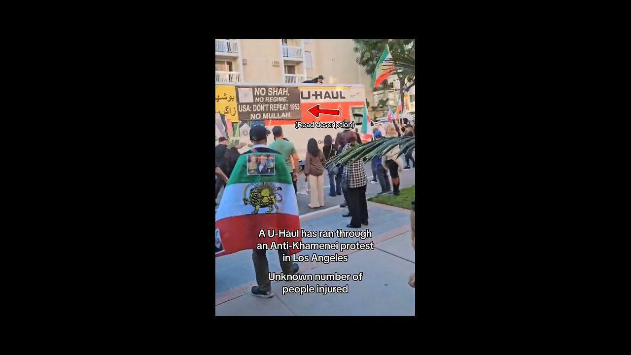 U-Haul drives through protestors in Cali