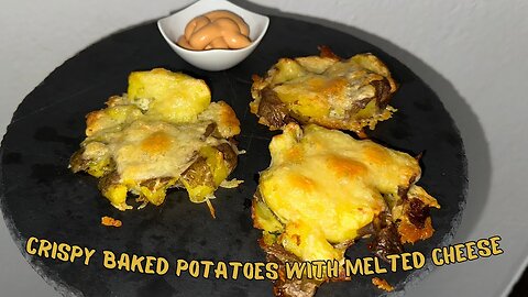 Crispy Baked Potatoes with Melted Cheese