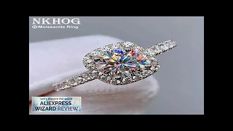 Real Moissanite 925 Sterling Silver Ring For Women Square Round 1CT 2CT Review