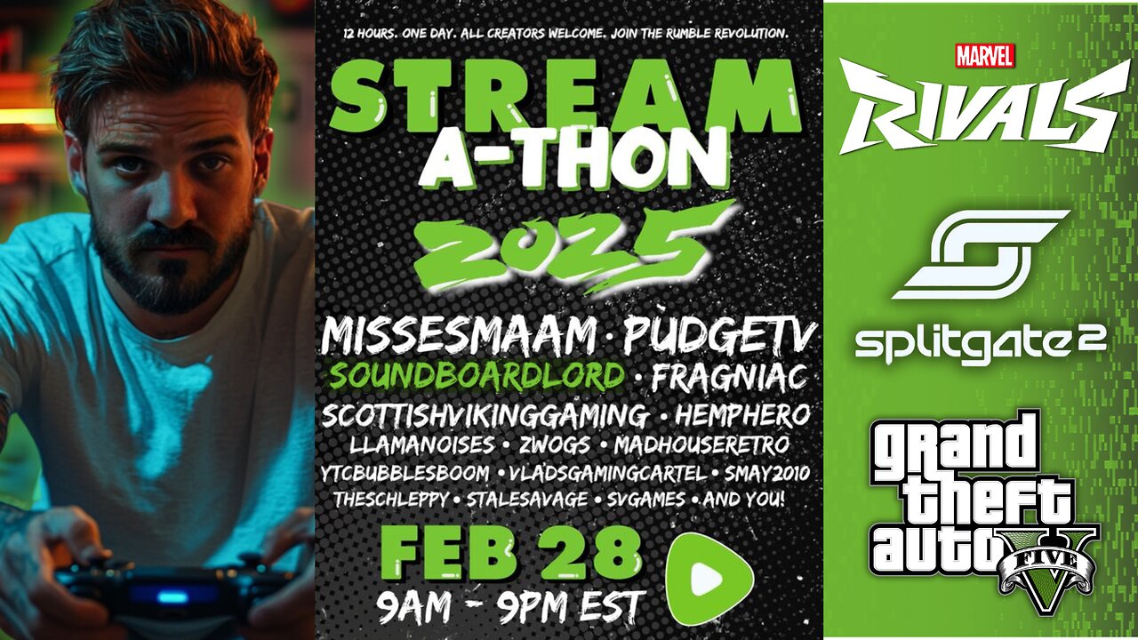 STREAM-A-THON | Variety Gaming On Rumble