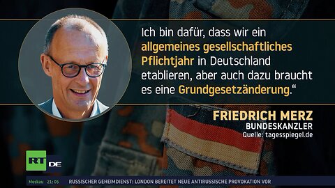 Union fordert Rückkehr zur Wehrpflicht – Merz spricht von "gesellschaftlichem Pflichtjahr"