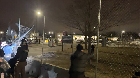 Anti-ICE Protesters Shake Fence Outside Federal Building in Minnesota