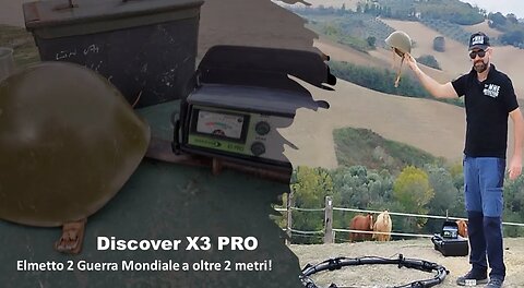 DISCOVER X3 PRO - ELMETTO GUERRA - BRANDA DA 1 METRO - WW2 - TEST PROFONDITÀ METAL DETECTOR MHE