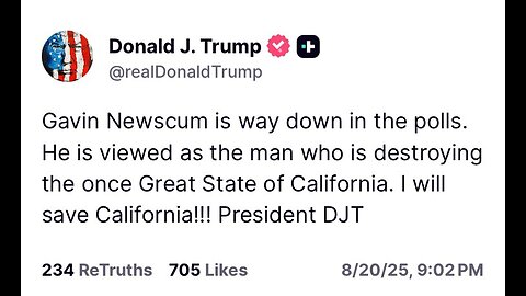 Newsom Copycats Trump after LA Riots and Kirk Assassination, Weiner is a Tool