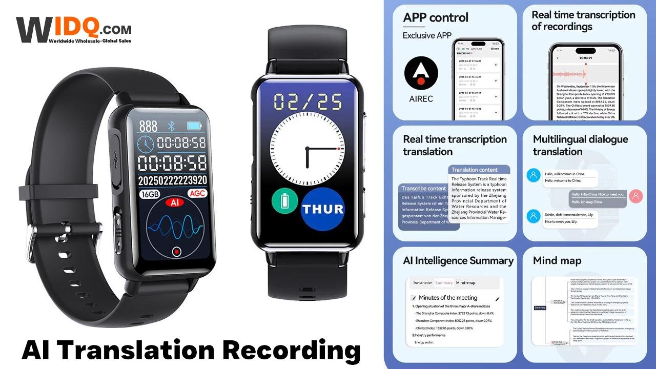 🎙️ AI Voice Watch - Your Smart Multilingual Recording Assistant! 🌍