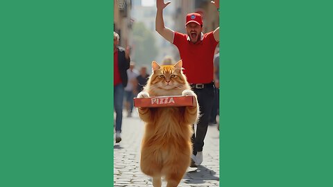 Cat Steals Pizza! 😂