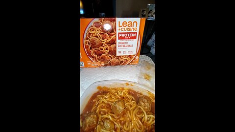 Eating Lean Cuisine Spaghetti With Meatballs, Dbn, MI, 10/2/25