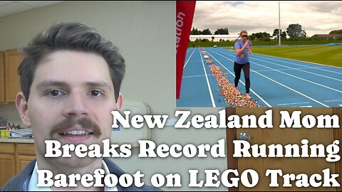 New Zealand Mom Breaks Record Running Barefoot on LEGO Track