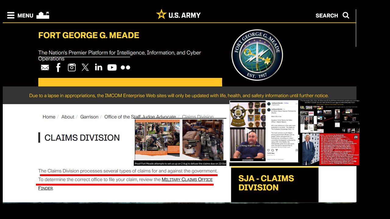 CLAIMS UPDATE AS THE USA INC MUST FOLLOW UCC CURRENTLY THEY ARE IN DEFAULT TO COVER FOR EACH OTHER