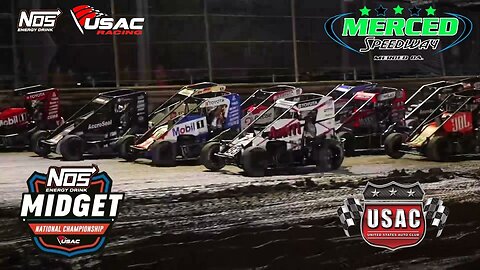 USAC NOS Energy Drink National Midgets Friday At Merced Speedway (11/21/2025)
