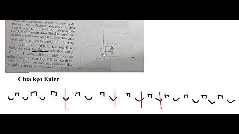 Toán 11: Chia kẹo Euler: Trong không gian toạ độ Oxyz với dơn vị d trên mỗi trục là dêximet.