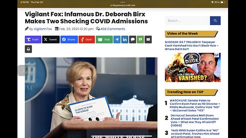 Vigilant Fox: Infamous Dr. Deborah Birx Makes Two Shocking COVID Admissions