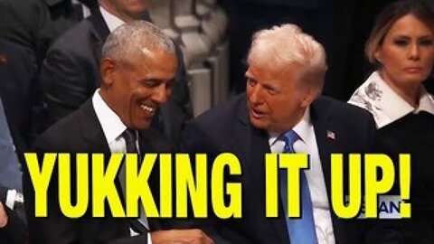 What Were Trump & Obama LAUGHING About At Carter Funeral?