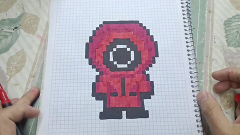 Guardia de el Juego del Calamar Pixel Art