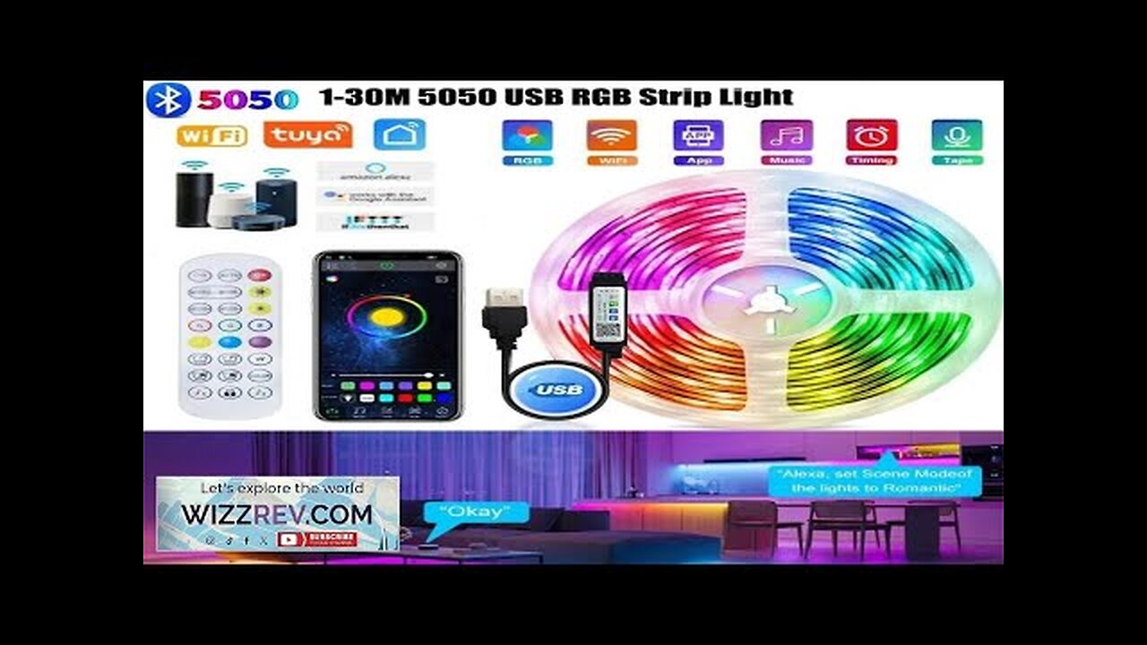 Led Strip Lights For Bedroom 5V 5050 Usb Rgb Tape 10 Meter Review