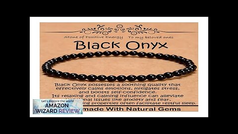 4mm Natural Healing Gemstone Bracelet Handmade Yoga Stretch Elastic Bracelet Stress Relief Review