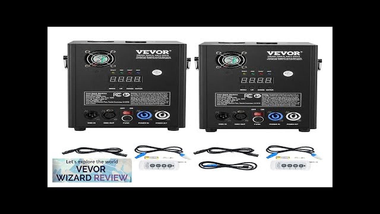 VEVOR Cold Spark Firework Machine x2 500W 6.6-13ft Stage DJ Wedding Event Review