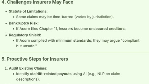 life and accident insurers that have already paid claims could take aggressive legal action through