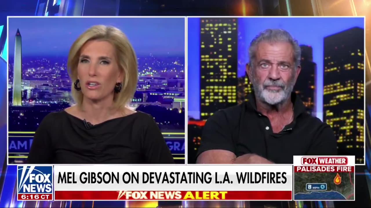 Mel Gibson Speaks to Laura Ingraham After Losing Home in LA Fire