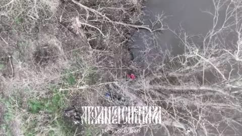 A poor Ukrainian soul drowns in a river