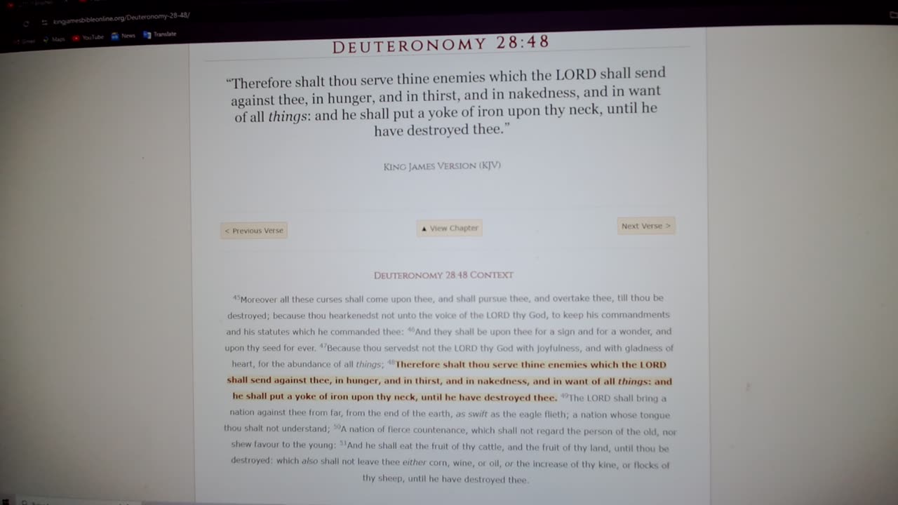 DEUTERONOMY 28:48.