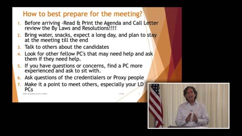 PC Orientations for January MCRC meeting
