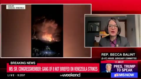 Vermont Democrat Becca Balint FUMES over the capture of narcoterrorist Nicolas Maduro.