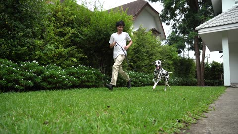 Running with Dog