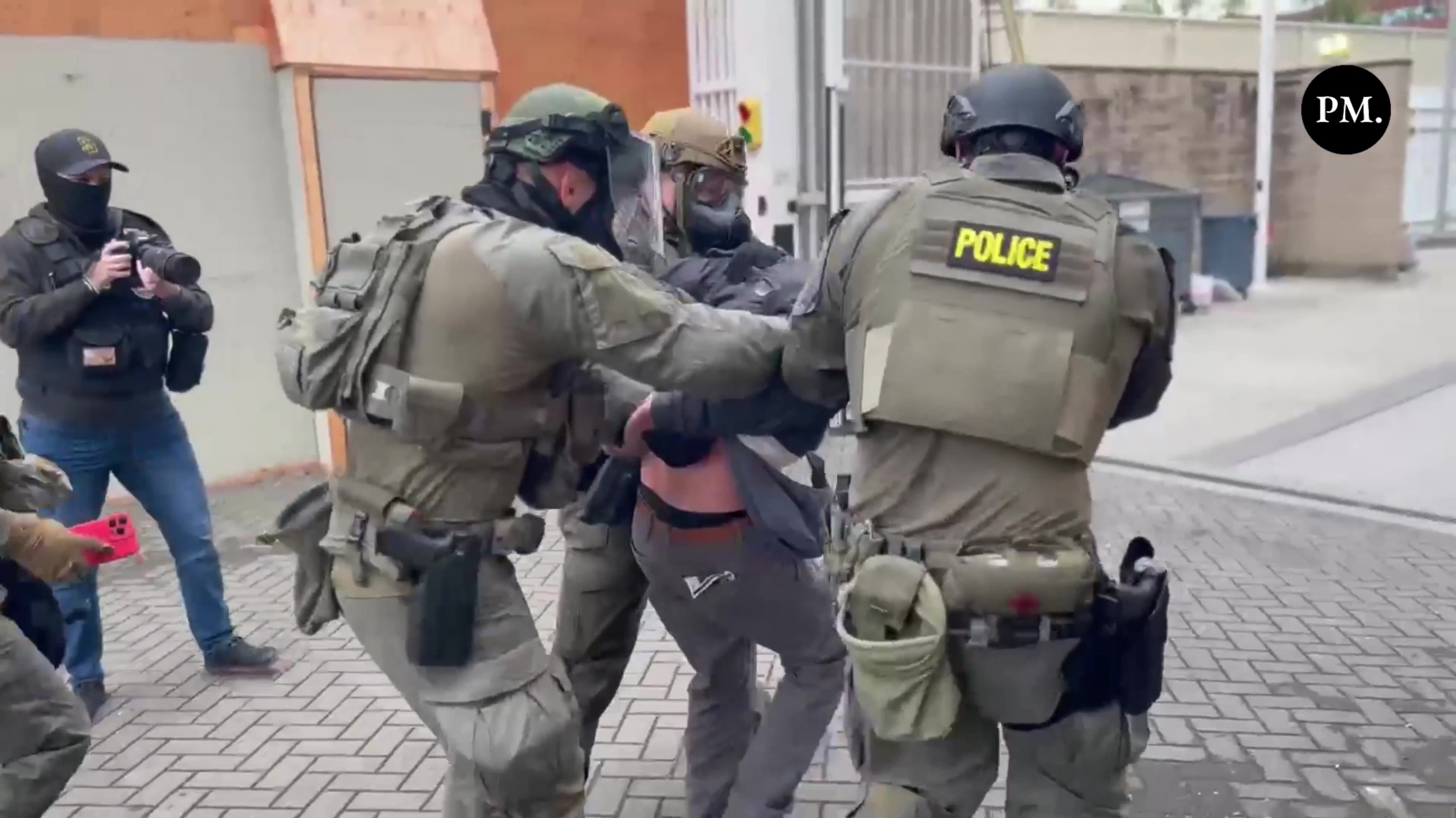 Another rioter has been arrested and taken into custody outside the ICE facility in Portland.