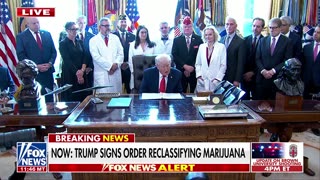 President Trump signs executive order reclassifying marijuana