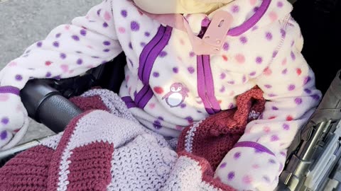 family walks are never boring when daddy starts singing 🎶😂 baby kayla loving it!