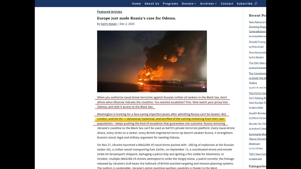 smoothieX12 - Sitrep: Europe at the end of the rope.