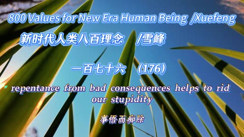 800 Values for New Era Human Being（176）