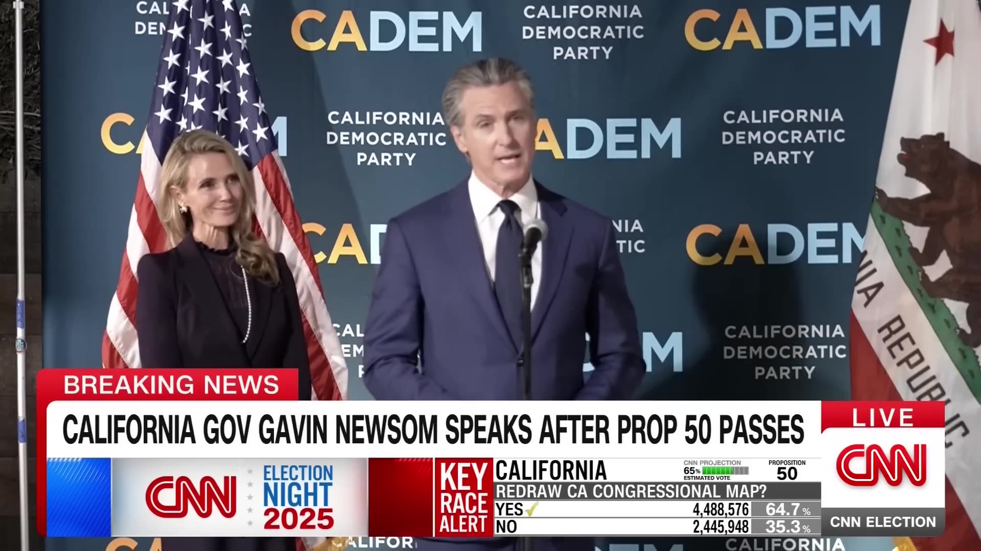 Newsom: CA sent a powerful message to Trump passing Prop 50