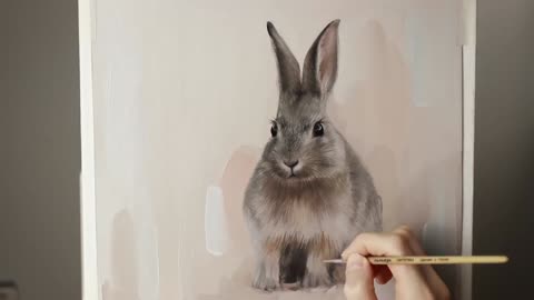 OIL PAINTING TIME-LAPSE __ Bunny