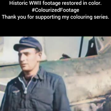 WWII Aircrew Lands in US Zone Colourized Footage #WWIIHistory