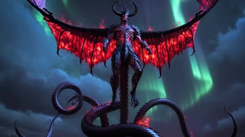 Abyssal Dragon Sovereign Rising Beneath the Aurora of Ruin, AI Video