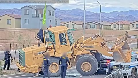 Suspect Goes Full Grand Theft Auto, Tries Running Over Cops with a Front End Loader