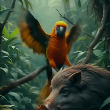 Watch the ostrich merge with the buffalo. Follow and like #anime #anime