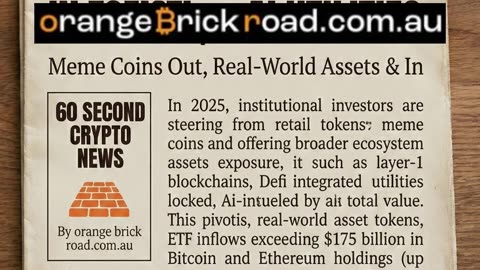 Institutional investors are officially shifting away from hype-driven retail tokens