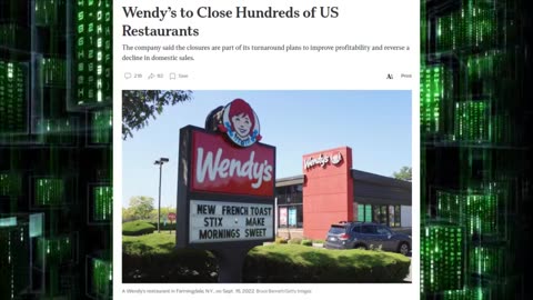 Wendys to Close Hundreds of US Restaurants