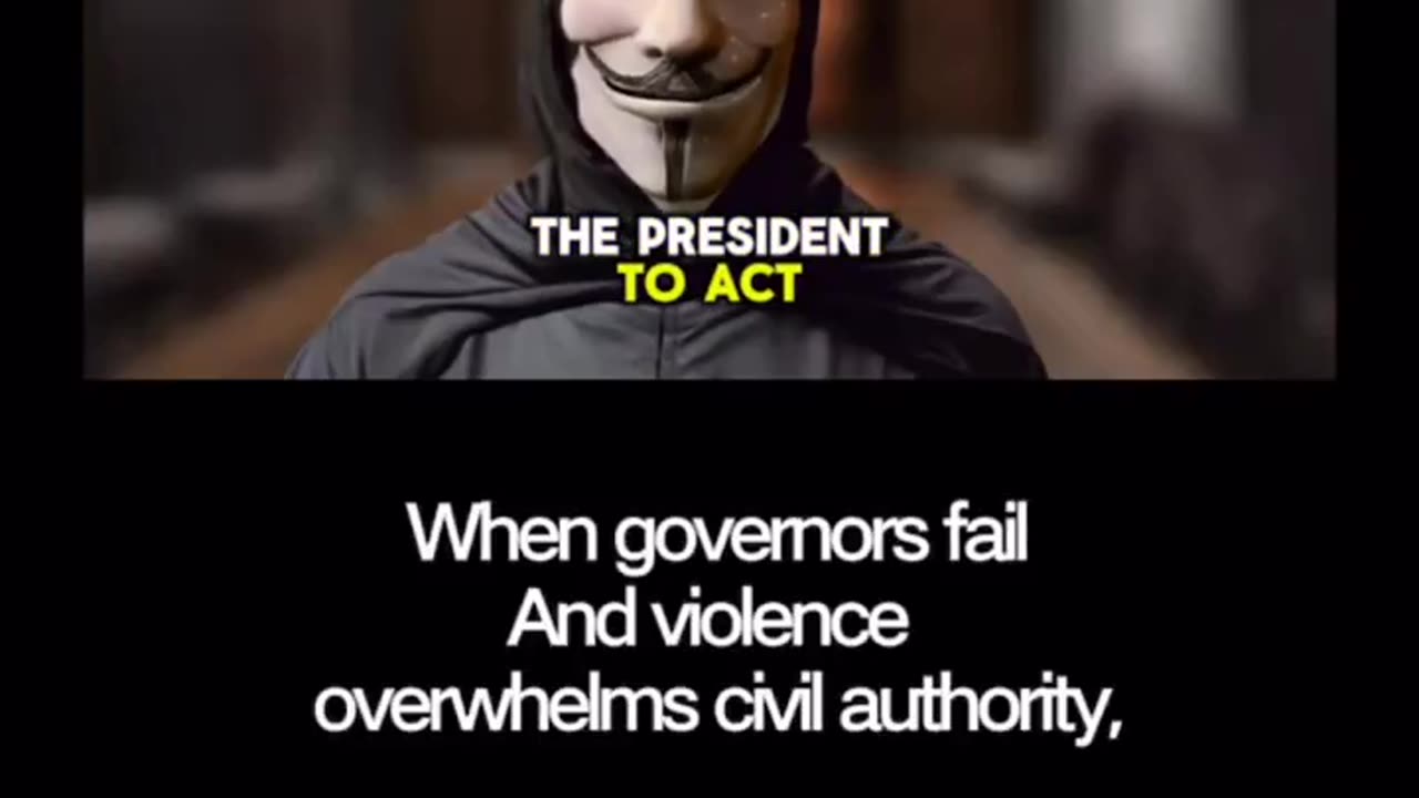 The Insurrection Act “When Federal Law Can’t Be Enforced By Normal Means.” Anonymous