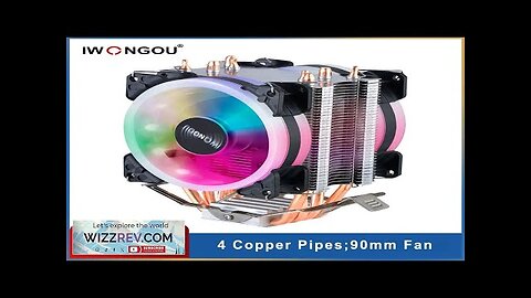 Cpu Cooler X99 4pin 90mm Radiator IWONGOU 4 Heatpipes Computer 4pin Cooling Review