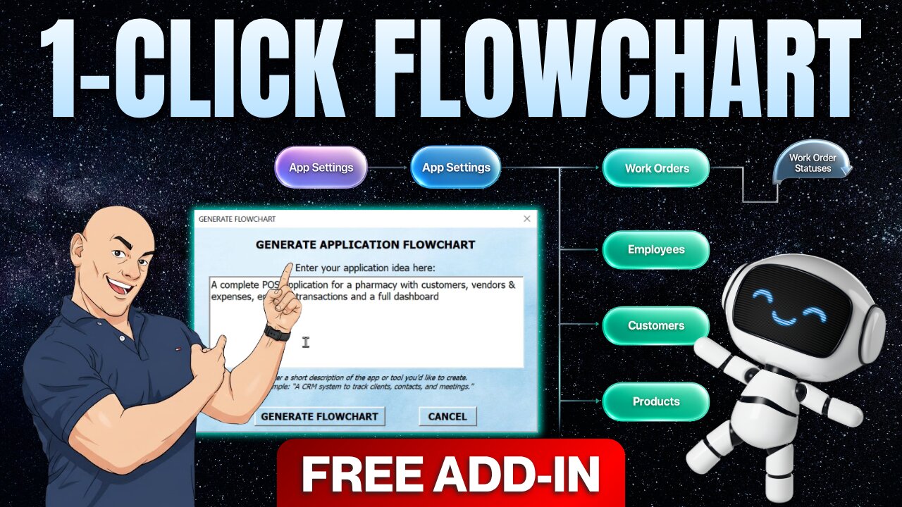 STOP Building Flowcharts Manually — This FREE Excel Add-in Does It Instantly