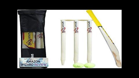 SPORTAXIS- Wooden Cricket Set- Contains Bat 2 Light Tennis Balls 3 Stumps Review