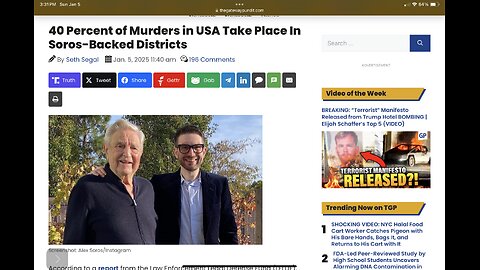 40 Percent of Murders in USA Take Place In Soros-Backed Districts