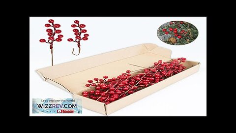 32 Pack Christmas Tree Decorations Artificial Red Berry Stems 6.5inch Christmas Berry Review