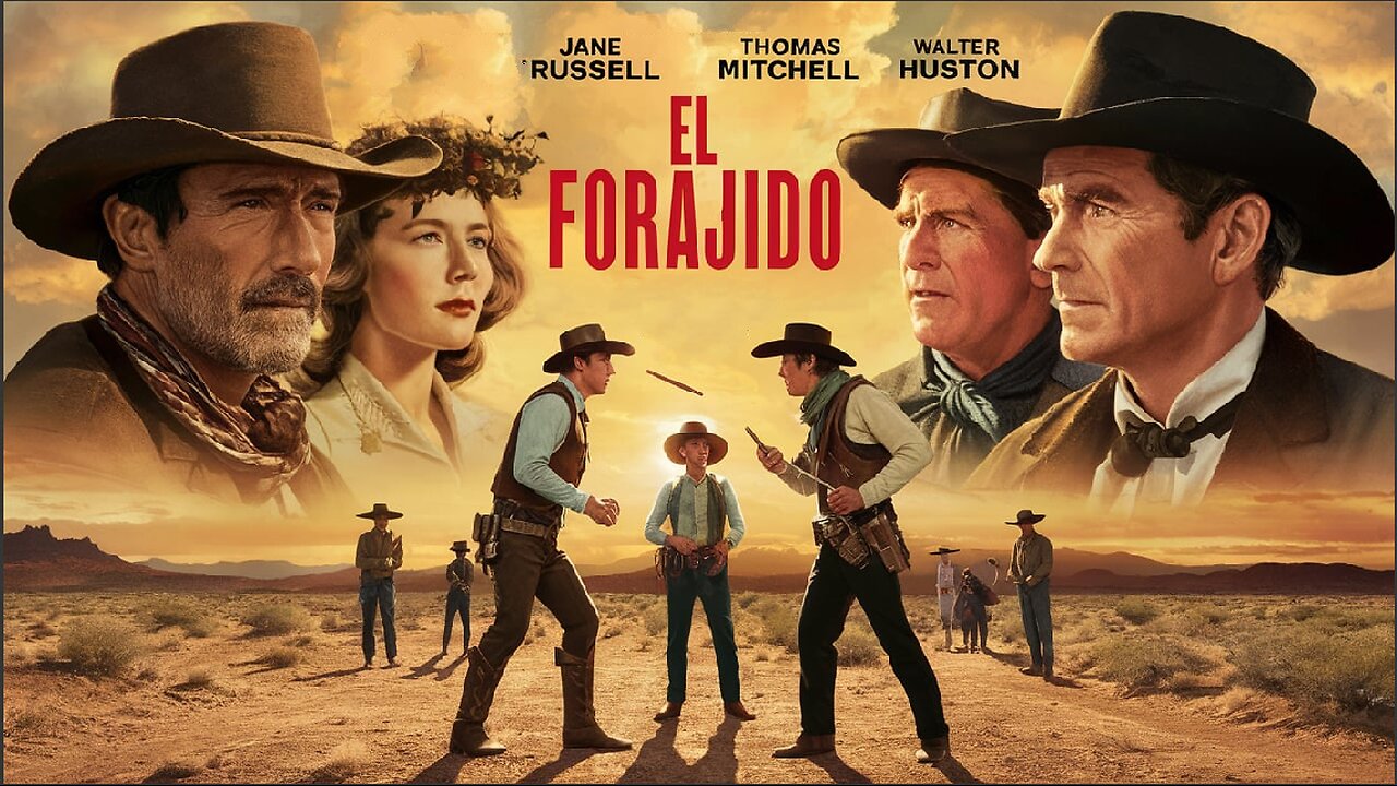 EL FORAJIDO (1943) Jack Buetel, Thomas Mitchell y Jane Russell | Western | Blanco y negro