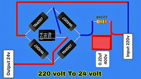 How to Make 24V DC Power Supply Without Transformer | Simple Capacitor Power Supply