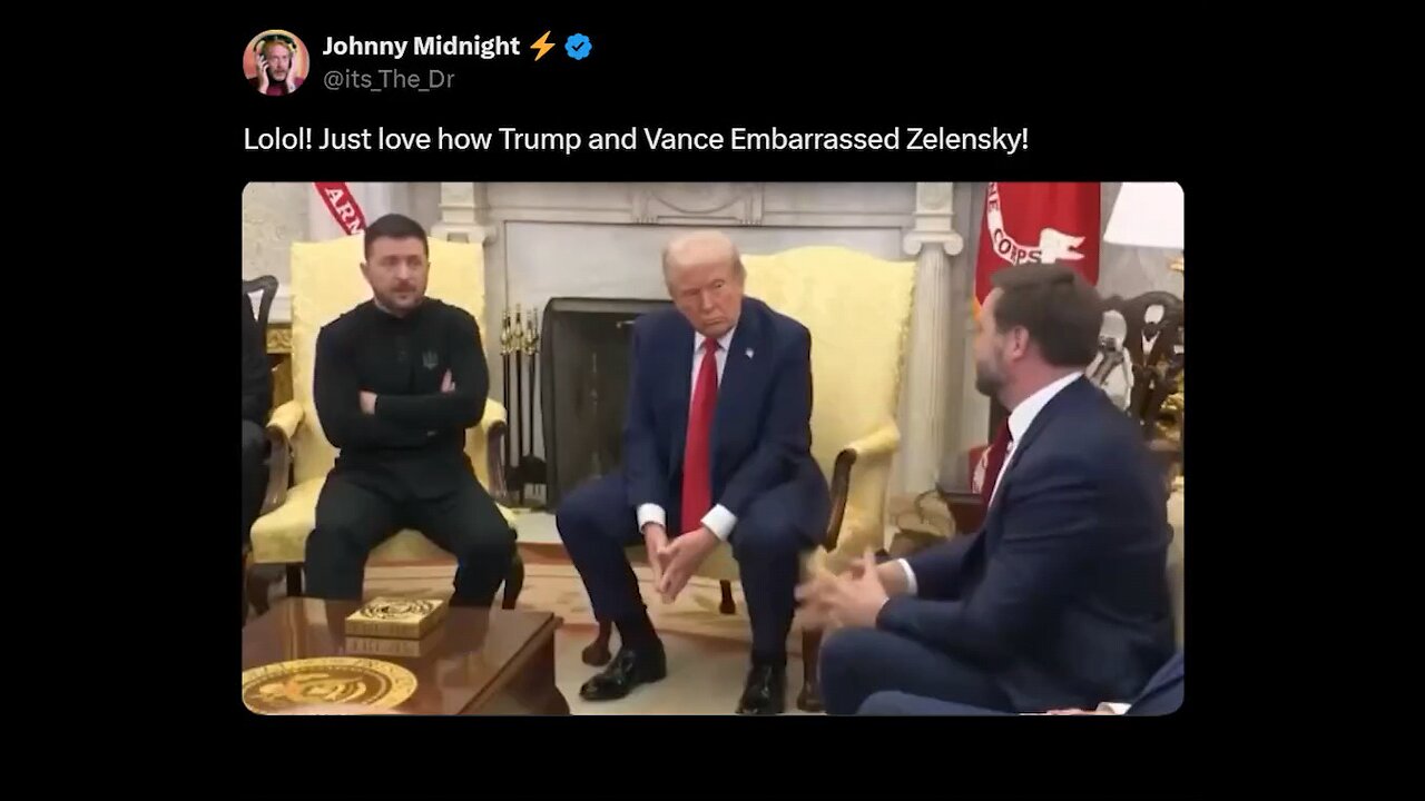 Did Trump and Vance just grab Zelensky by the pus*y'? 😂